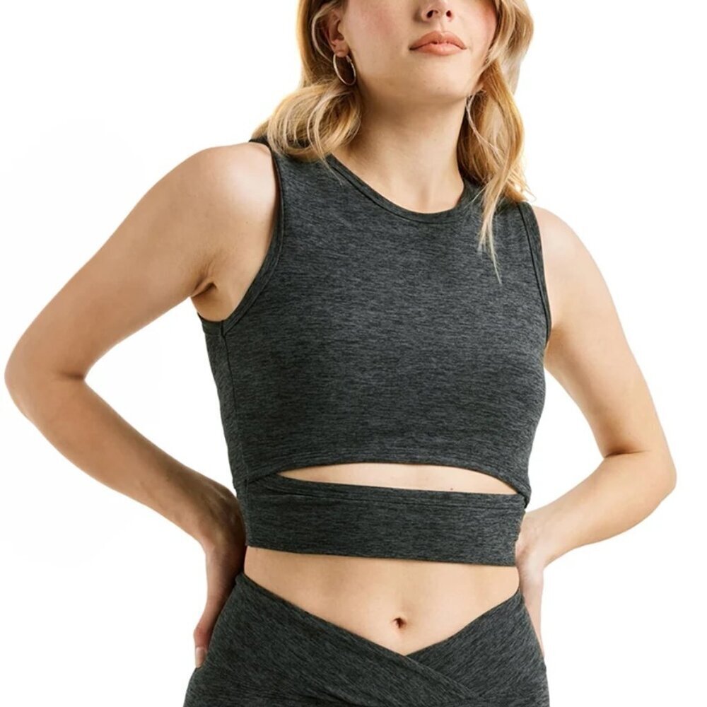 Year of Ours Nikki Sports Bra – Medium, High Neck, Compression Fit, Made in USA